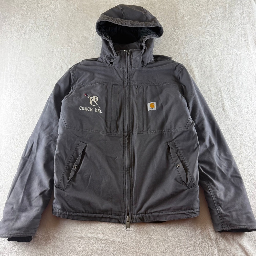 Carhartt Full Swing Armstrong Jacket Gray Mens Small Workwear Coat OJ2207-M